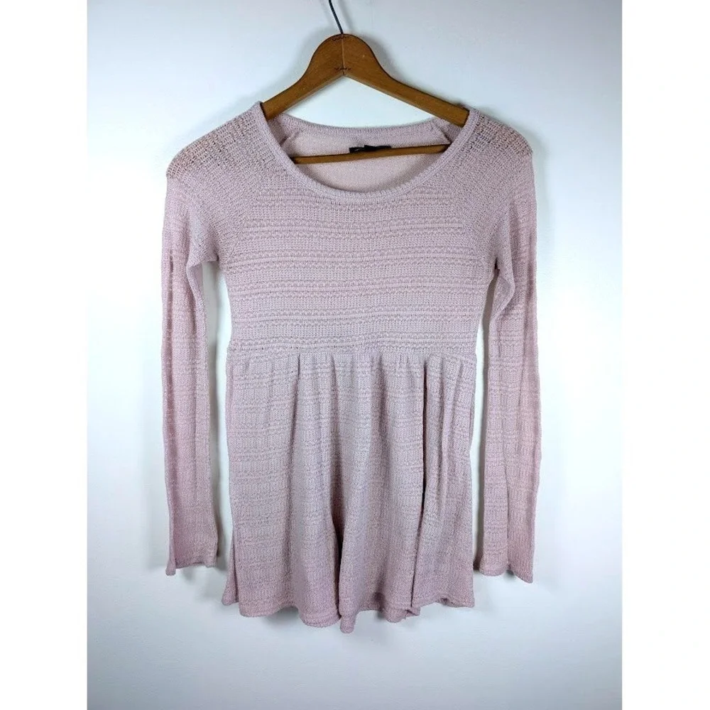 American Eagle‎ Babydoll Top Size Small Knit Pastel Fairy Y2K Feminine Coquette
